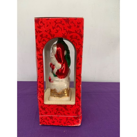 Mistletoe Magic Collection Santa Carrying Sack European Style Glass Ornament Han - Picture 12 of 14